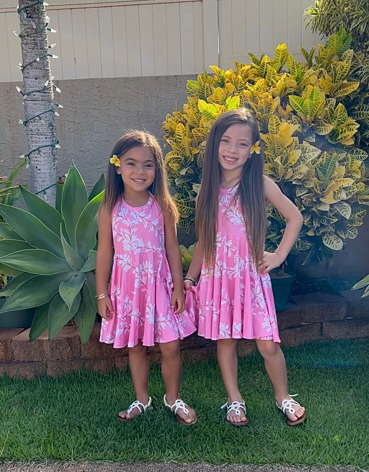 Hali’a Dress—Pink Plumeria♡
