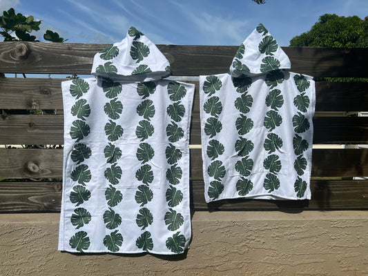 Monstera Keiki Hooded Towel♡