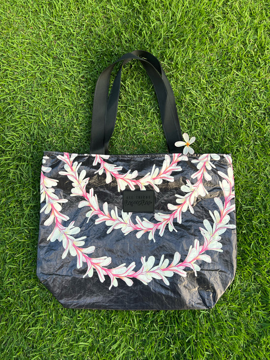 Triple Plumeria Lei Splash Resistant Tote♡