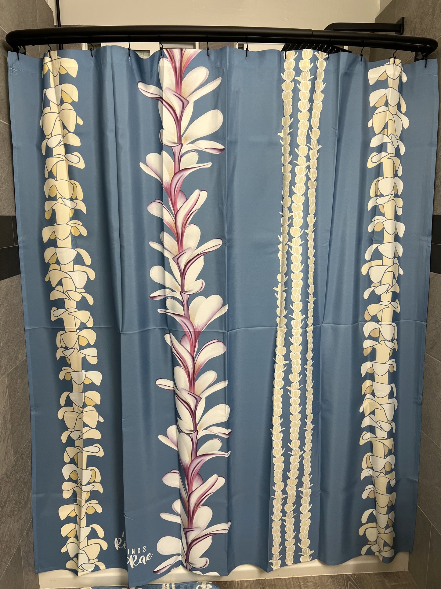 Lei Pūlama (Blue) Shower Curtain Set♡