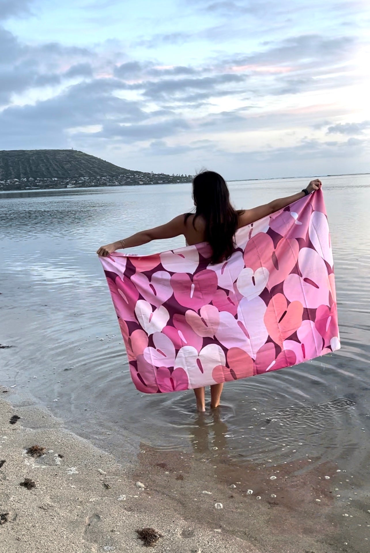 Pink Plumeria/Anthurium Towel♡