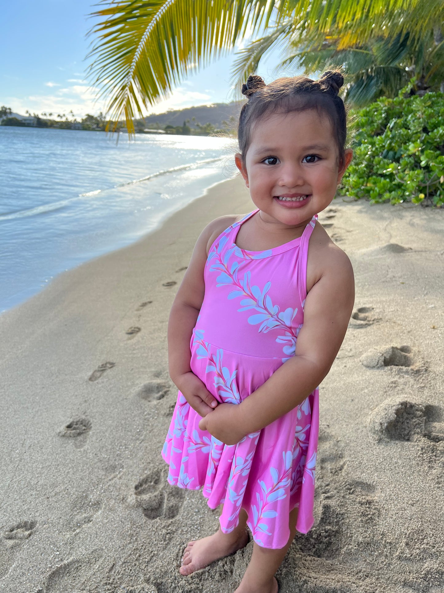 Hali’a Dress—Pink Plumeria♡