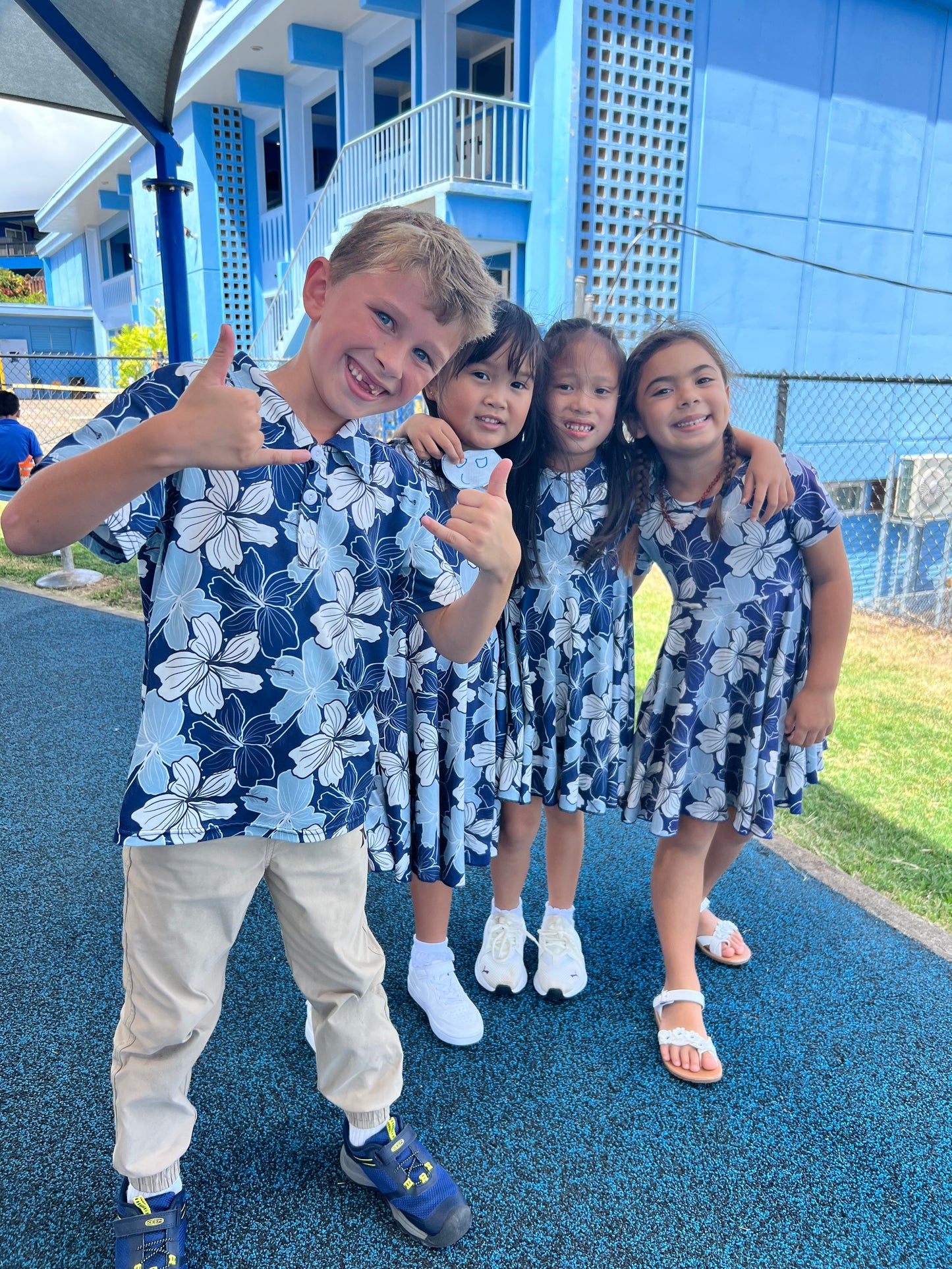 PRE-ORDER◡̈ Kaileia Dress—Kāneʻohe Blues♡