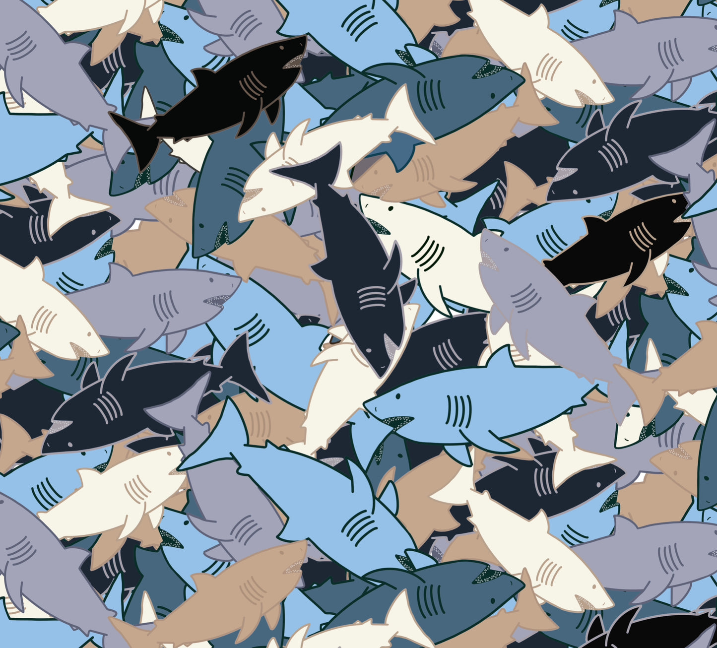 Camo Shark (BLUE)♡