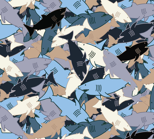Camo Shark (BLUE)♡
