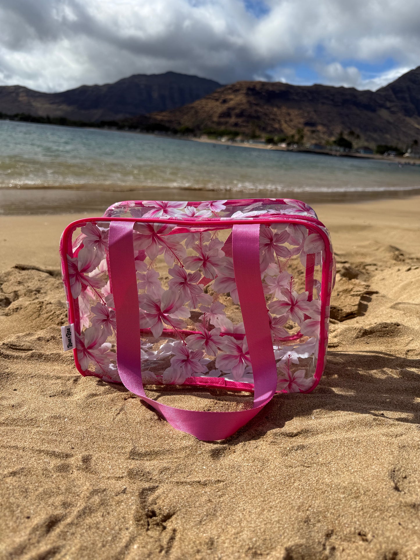 Pink Hibiscus Kiki Clear Bag (R♡R x Keahi Ko Collab)♡