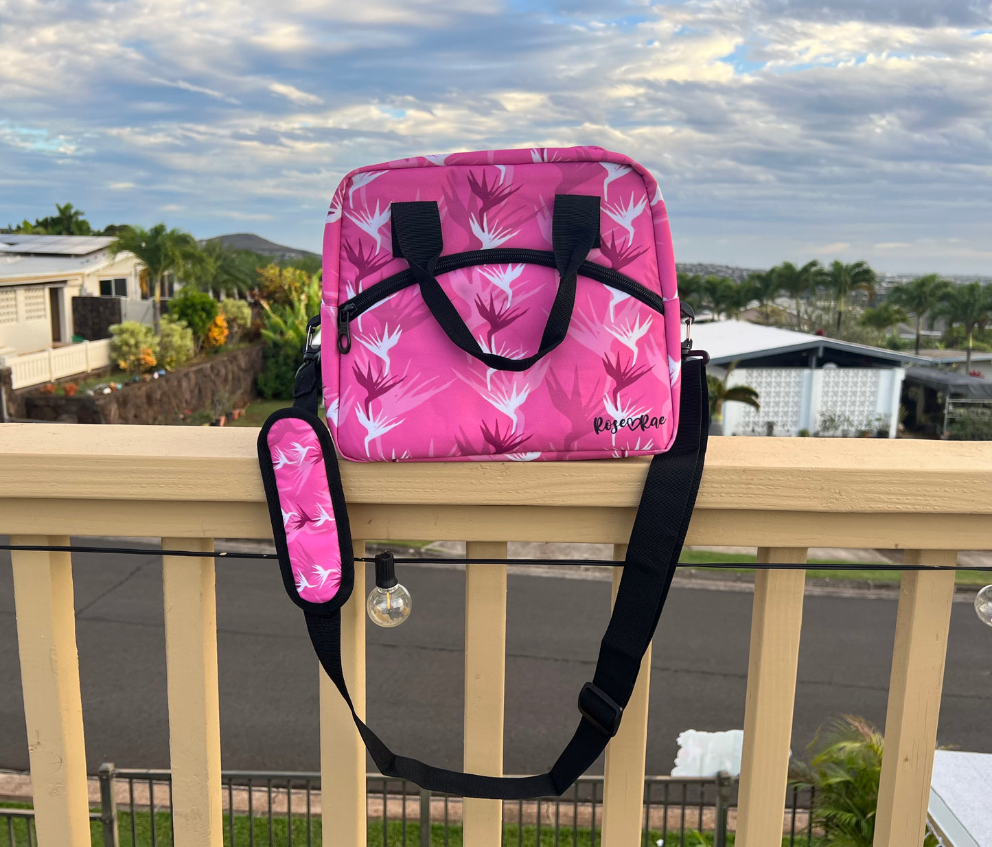 Pink Bird of Paradise Lunch Bag♡