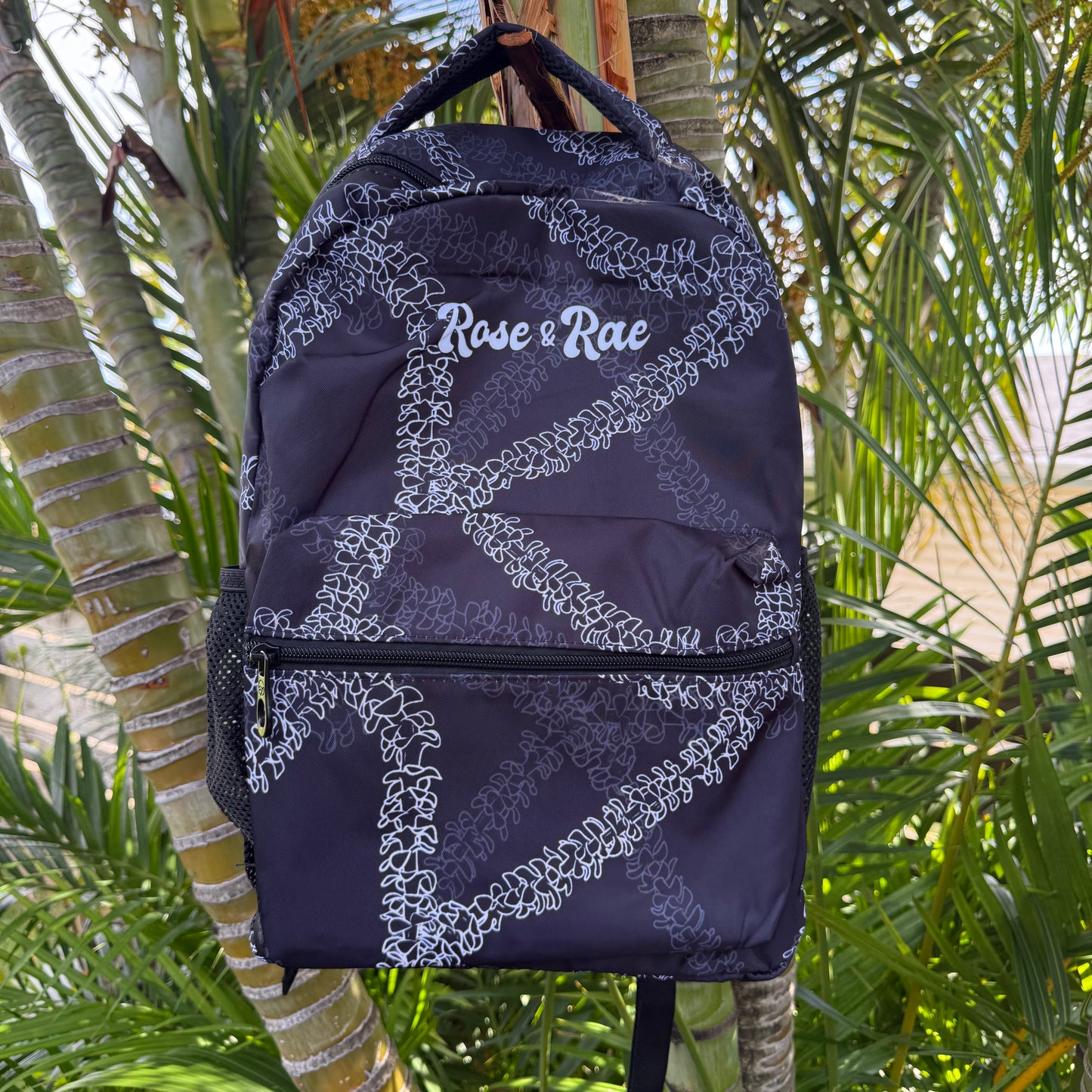 Black Puakenikeni Waterproof Backpack♡