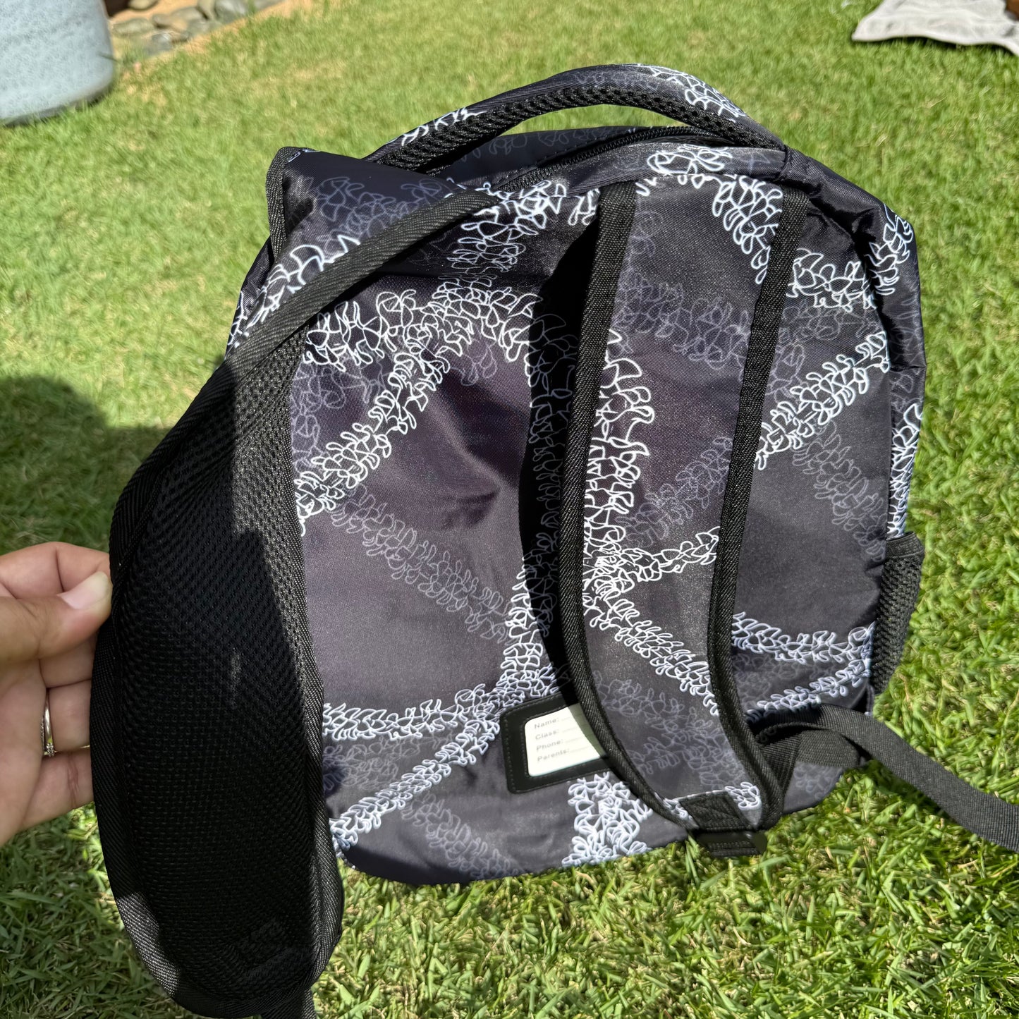 Black Puakenikeni Waterproof Backpack♡