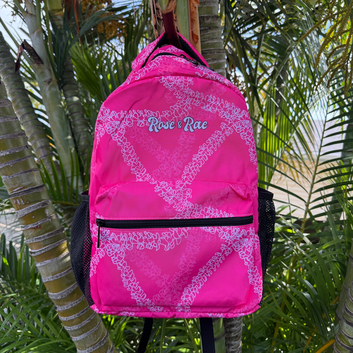 Pink Puakenikeni Waterproof Backpack♡