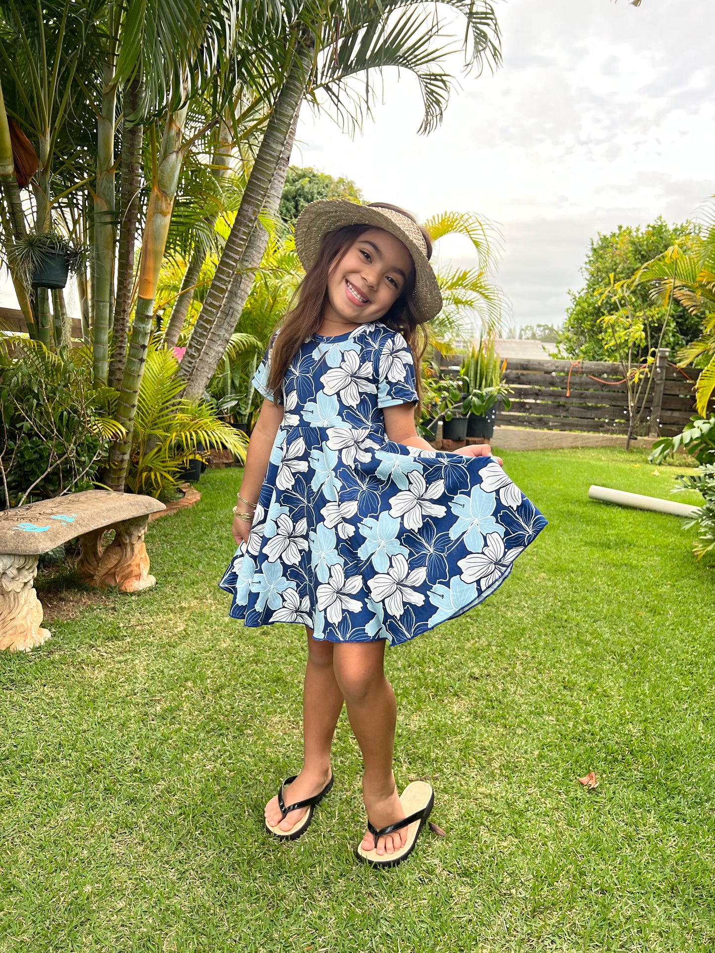 Kaileia Dress—Kāneʻohe Blues♡